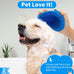 comotech 6pcs dog bath brush and toothbrush set | adjustable handle for short and long haired dogs and cats | blue