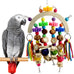 Natural Corncob Wood & Mango Chew Toys for African Grey Parrots, Small Parrots, Parakeets