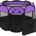 Siedihit grey small dog cat playpen, portable pop up enclosure kennel with carrying case for dogs cats rabbits