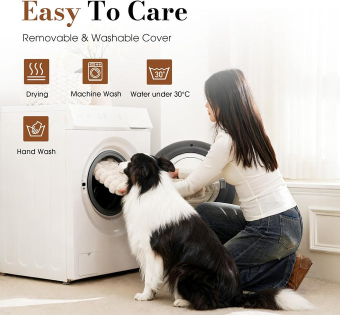 large dog beds with orthopedic support, waterproof lining, and plush surface