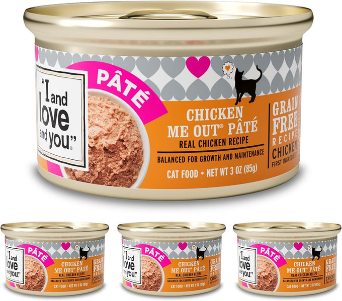 I and Love and You Whascally Wabbit Pâté Wet Cat Food - Rabbit Recipe, Grain Free, Filler Free, 3oz Pack of 4 Cans, 100% Natural
