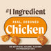 Merrick Power Bites Soft & Chewy Dog Treats with Real Deboned Chicken, Grain-Free Recipe, Fortified with Omega Fatty Acids and Minerals, Star-Shaped for Training, 6 oz Resealable Bag