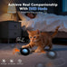 starry night interactive cat toy with motion activated ball and 7-hole play mat for indoor cats