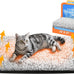 wanpee goo self warming cat bed, heated cat bed, 15x19 plush self-heating pet mat for crate and floor