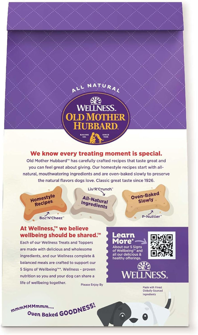 Wellness Old Mother Hubbard Classic Savory Mini Dog Biscuits, All Natural Training Treats, 3 Flavors, 20 oz Bag, Made in North America