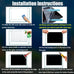 xcno black fish tank static cling background, 47 x 18 in, waterproof, tear resistant