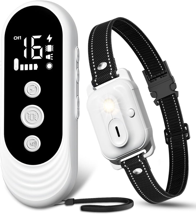 Dog Shock Collar, 3300ft Remote Training Collar with Beep, Vibration, Safety Shock, Light Mode, IPX7 Waterproof, for Small, Medium, Large Dogs