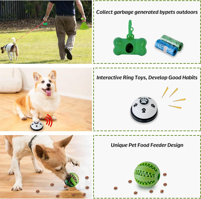 mrsohret 20pcs puppy chew toys for teething dog rope treat balls plush squeaky toys for small medium dogs