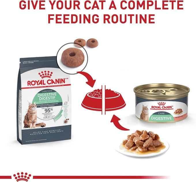 Royal Canin Feline Care Nutrition Digestive Care Adult Dry Cat Food, 3 lb Bag
