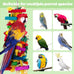 Natural Wood Parrot Toys for Large Birds, 18" Durable Chew Toys for Macaws, African Greys & Amazon Parrots
