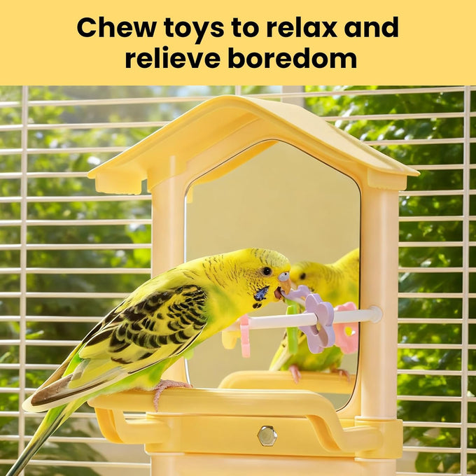8.1-inch-yellow-pet-bird-mirror-perch-stand-parakeet-toys