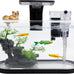1.7 gallon acrylic aquarium starter kit with LED light and quiet filter, desktop betta fish tank for office or home