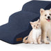 Aodisman 3-Step Grey Pet Ramp and Stairs for Sofa and Chair, 15.7" H, Non-Slip, Stable, Easy to Assemble