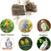 lwinger small parrot chew toys 4 pack natural cardboard paper hanging bird shredding toy for budgies conures cockatiel parakeet lovebirds canary