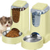 PetSafe Automatic Stainless Steel Bowl Dog and Cat Gravity Food Feeder and Waterer for Small Medium Pets 1 Gallon x 2