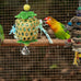 Bird Toys for Conures Parakeet birds cage accessories bird shredding foraging toys with natural rattan and apple wood
