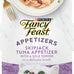 Purina Fancy Feast Appetizers Lickable Grain Free Wet Cat Food Topper Skipjack Tuna Appetizer with Sole - (Pack of 10) 1.1 oz. Trays