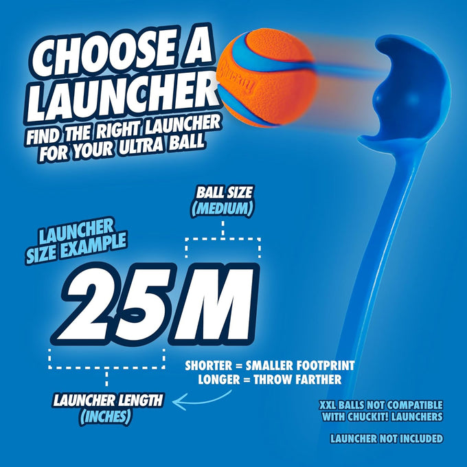 Chuckit! Ultra Ball Dog Toy - Medium Rubber Bouncy Fetch Balls for 20-60 lb Dogs - 2.5-inch Diameter, Pack of 2
