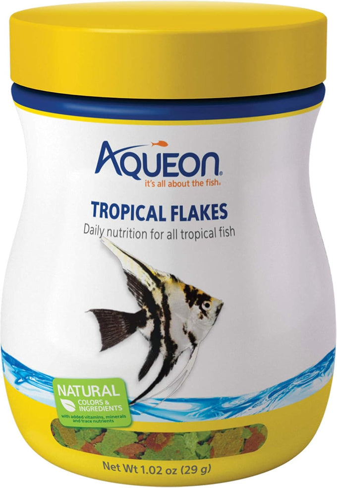 Aqueon Tropical Flakes, 2.29 Ounces, Natural Ingredients, Vitamins, and Minerals for Angelfish and Tropical Fish