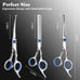 Premium 4CR titanium-plated stainless steel dog grooming scissors with safety round tips and ergonomic design