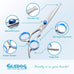 GLADOG Professional 5 in 1 Dog Grooming Scissors Set with Rounded Tips, Sharp and Heavy-duty Pet Grooming Shears for Cats
