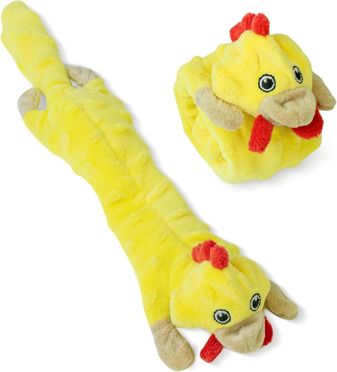 Sharlovy dog squeaky toys 5 pack plush no stuffing crinkle durable pet chew for large medium small puppies