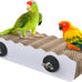 Katumo 4.9x3.1x1.6 inch corrugated paper parrot perch stand with two built-in wing nuts & bolts