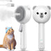 Cat Steam Brush with Release Button, Dual Speed Spray, USB Rechargeable Grooming Supplies for Indoor Cats