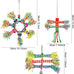 LifeIdeas 5PCS colorful bird toys for small to medium parrots, conures, cockatiels, and budgies