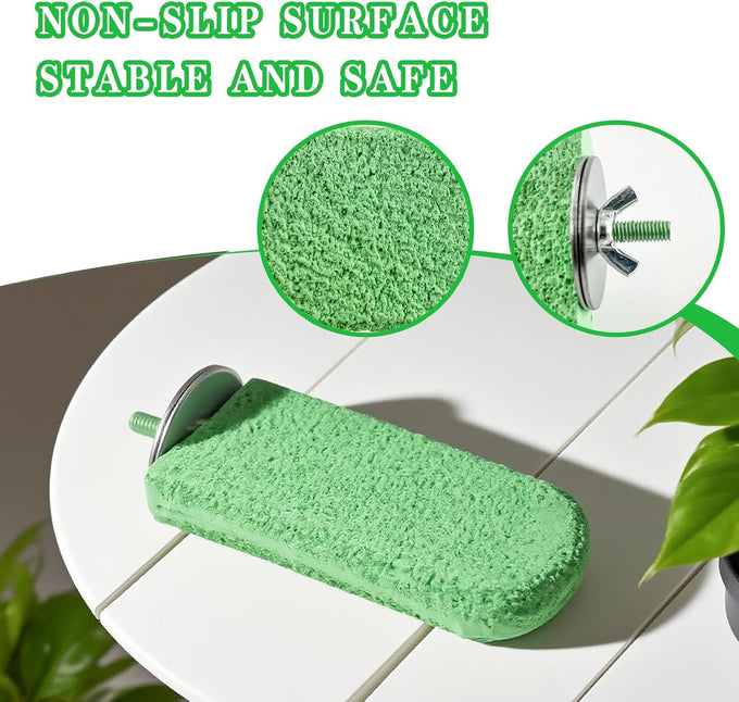 2PCS bird beak grinding stones for parrots, non-slip claw trimmers, chew toys for cockatiels, budgies, conures, and more