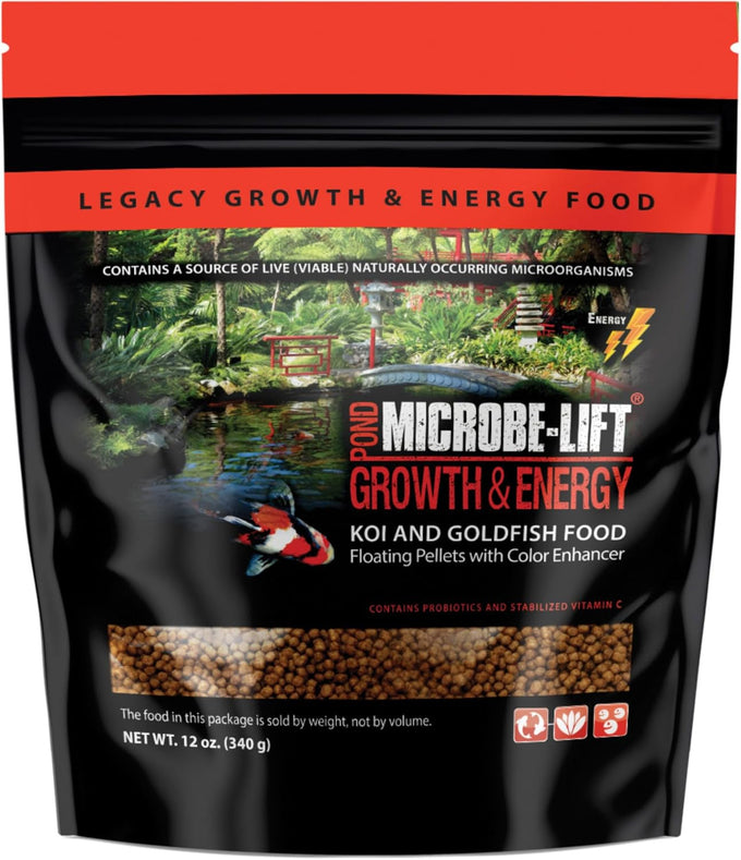 Microbe-Lift High Growth and Energy Fish Food Pellets for Ponds, Water Gardens, and Fountains, 5.25 lbs, Safe for Goldfish and Koi