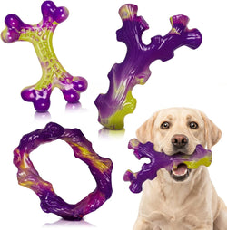 Frienhund tough nylon dog toys 3 pack for aggressive chewers, durable dog bones for medium large breeds