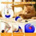 blue rotating interactive cat toy with voice recordable auto rolling pet toy for indoor cats & small dogs