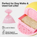 Vetreska pink cherry blossom scented dog poop bag dispenser with 105 leak proof pet waste bags for cats