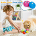Hungdao 12-piece latex rubber squeaky dog toys, 6 colors, smile face emoticon, 100% safe for small medium pets