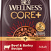 Wellness CORE+ Sensitive Skin and Stomach Adult Dry Dog Food with Freeze Dried Pieces, Wholesome Grain Kibble+, Natural, High Protein, Chicken Free, Salmon and Rice Recipe, 4 lb Bag