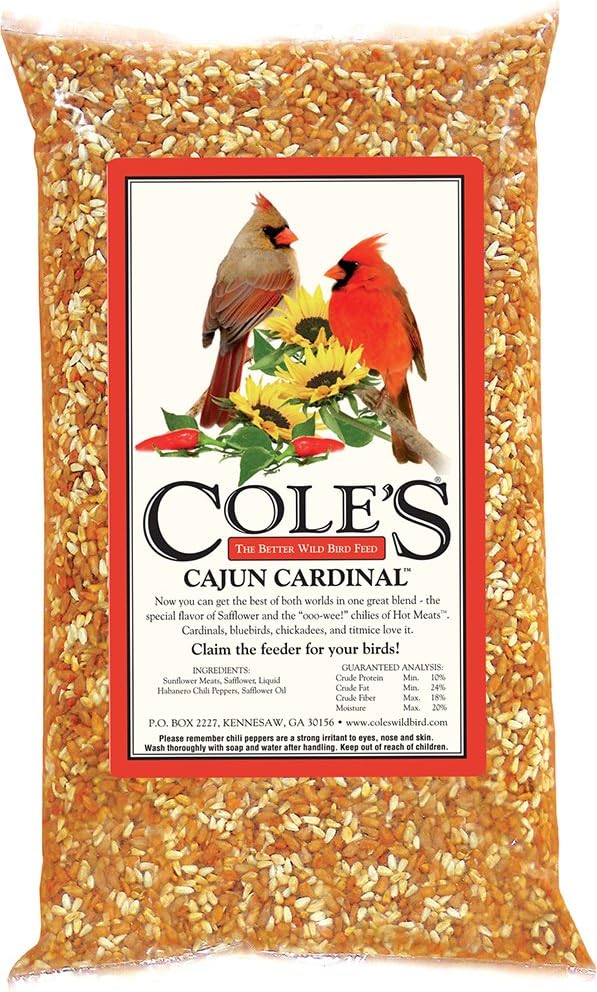 coles cb05 cajun cardinal blend 5-pound bird seed for all feeder types