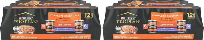 Purina Pro Plan Wet Dog Food, Grain-Free Variety Pack, 12x13oz