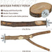 Natural Wood 8-Piece Bird Perch Set with Fork Toys and Hammock Swing for Parakeets and Budgies