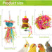 Yuepet 4-pack small parrot chewing toys with natural components, crinkle shred, and colorful beads for parakeets, parrotlets, lovebirds, and cockatiels
