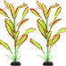 12 inch silk aquarium plants, artificial green decorations for fish tank, aquarium decor 2 pack