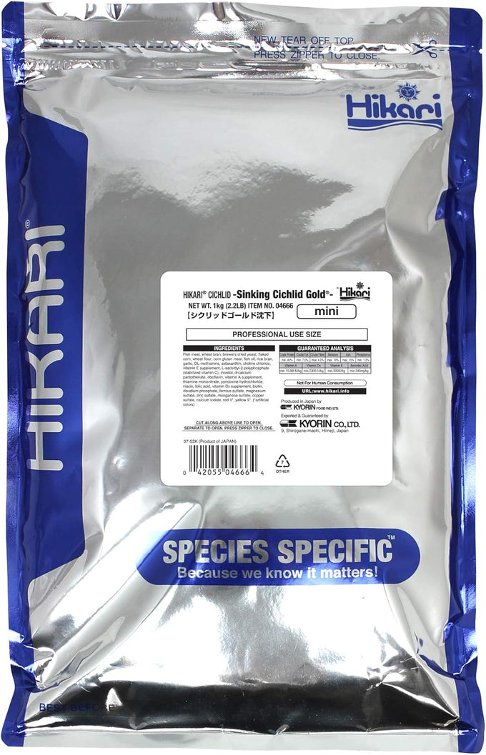 Hikari 2.2-Lb Sinking Cichlid Gold Pellets - Brings Out Vibrant Colors