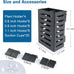 Black aquarium plant holder 4 PCS with 24 hooks, 20 suction cups for fish tank decorations