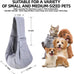 Gray Reversible Dog Carrier Sling with Storage Pocket for Small Dogs and Cats, 21 x 12 inches, 12 pounds