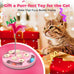 Cat Puzzle Toy Games Level 3 in 1 with Track Balls Feeder Teaser Non-Slip Base Pink