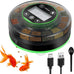 petbank automatic fish feeder for betta aquarium usb rechargeable auto food dispenser with precision feeding timer lcd display