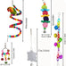 ESRISE wooden bird cage toys, parrot climbing ladder, chewing toys, bell swing for parakeet, cockatiel, love birds, budgies