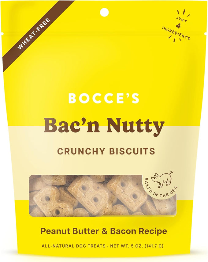 Bocce's Bakery - Limited Edition Wheat-Free Dog Treats, Burgers & Fries Biscuits, 5 oz, Wheat-Free, Made in USA