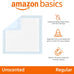 Amazon Basics leak-proof dog and puppy training pee pads, 5-layer design, regular size 22 x 22 inch, blue & white, 100 count