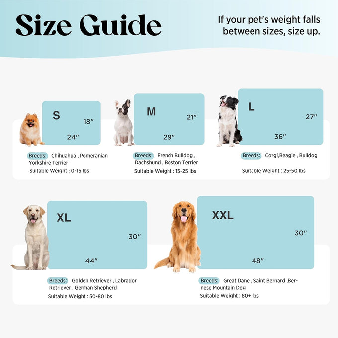 LE SURE extra large dog cooling mat for XL dogs, 44x30, breathable, thin, portable, washable, blue